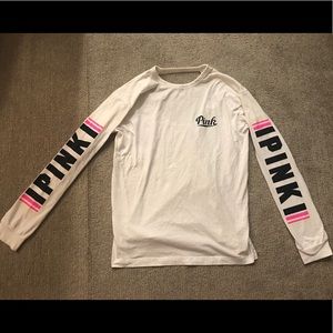 Victoria’s Secret PINK long sleeve white tee